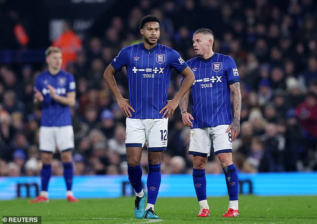 Ipswich se vraća u zonu ispadanja nakon postignutog gola nakon 11. poraza u sezoni