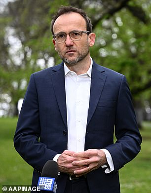 I čini se da je progutao perje bacajući šešir u ring, jer je strateg sa Zelene stranke u subotu obradio pomicanje bivše reality TV zvijezde. Na slici: voditelj stranke Greens Adam Bandt