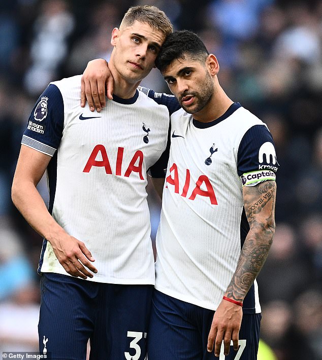 Van de Ven (left) and Romero are vital to Postecoglou but have been out since December