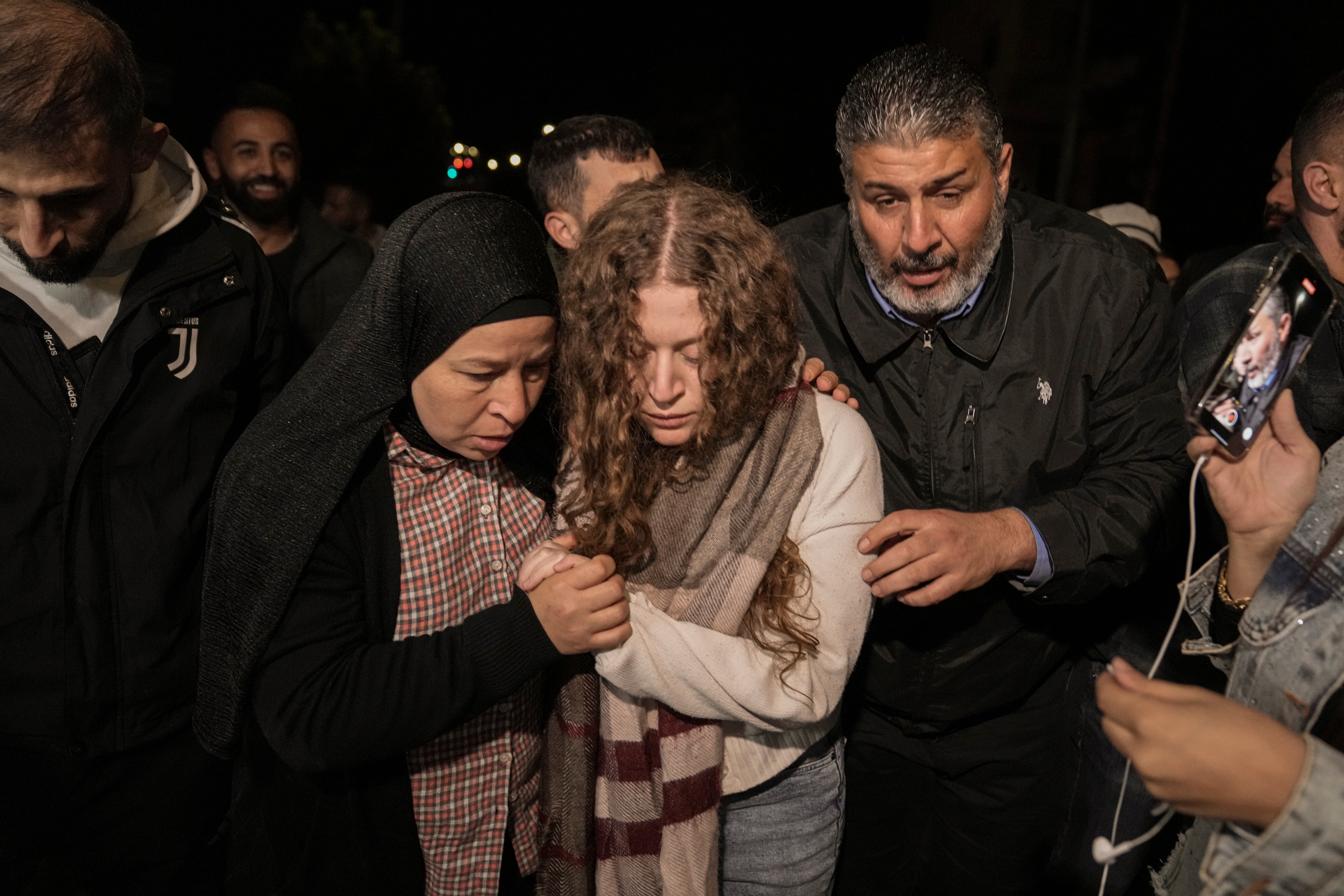 Palestinian activist Ahed Tamimi is released as part of a truce agreement between Israel and Hamas