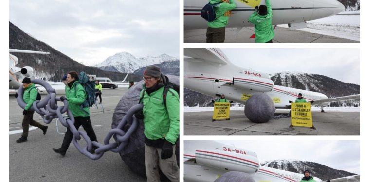 Aktivisti Greenpeacea “zaplijenili” privatne zrakoplove sudionika Svjetskog ekonomskog foruma u Davosu