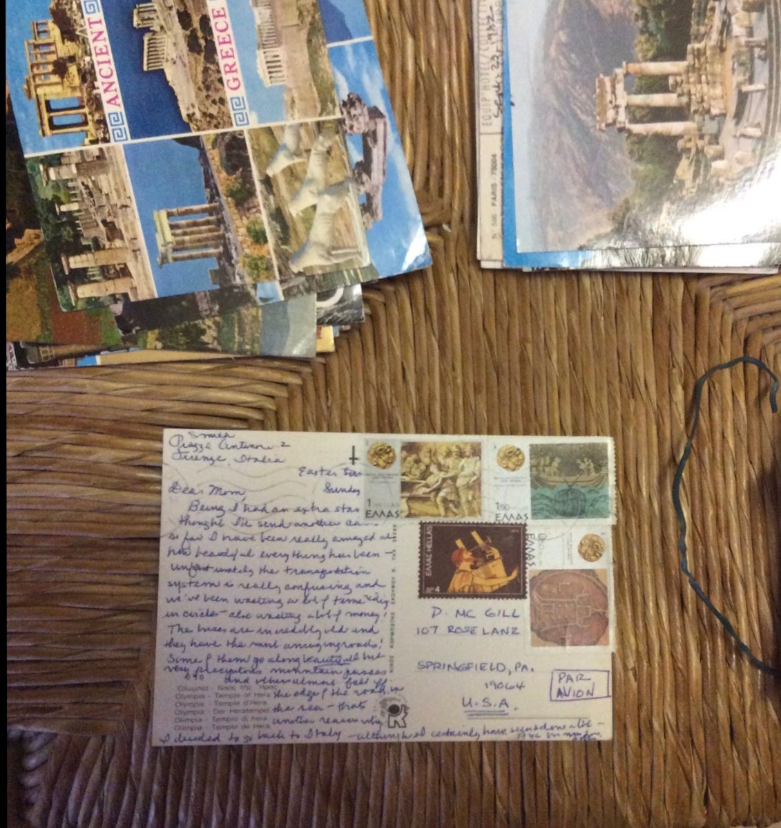 Deborah McGill said her mom saved every postcard she had sent her from her travels