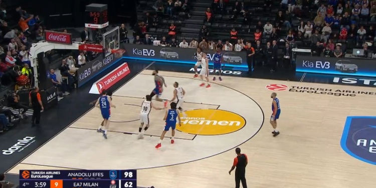 Euroliga, Anadolu Ephes-Olimpia Milan 110-66: Istaknite