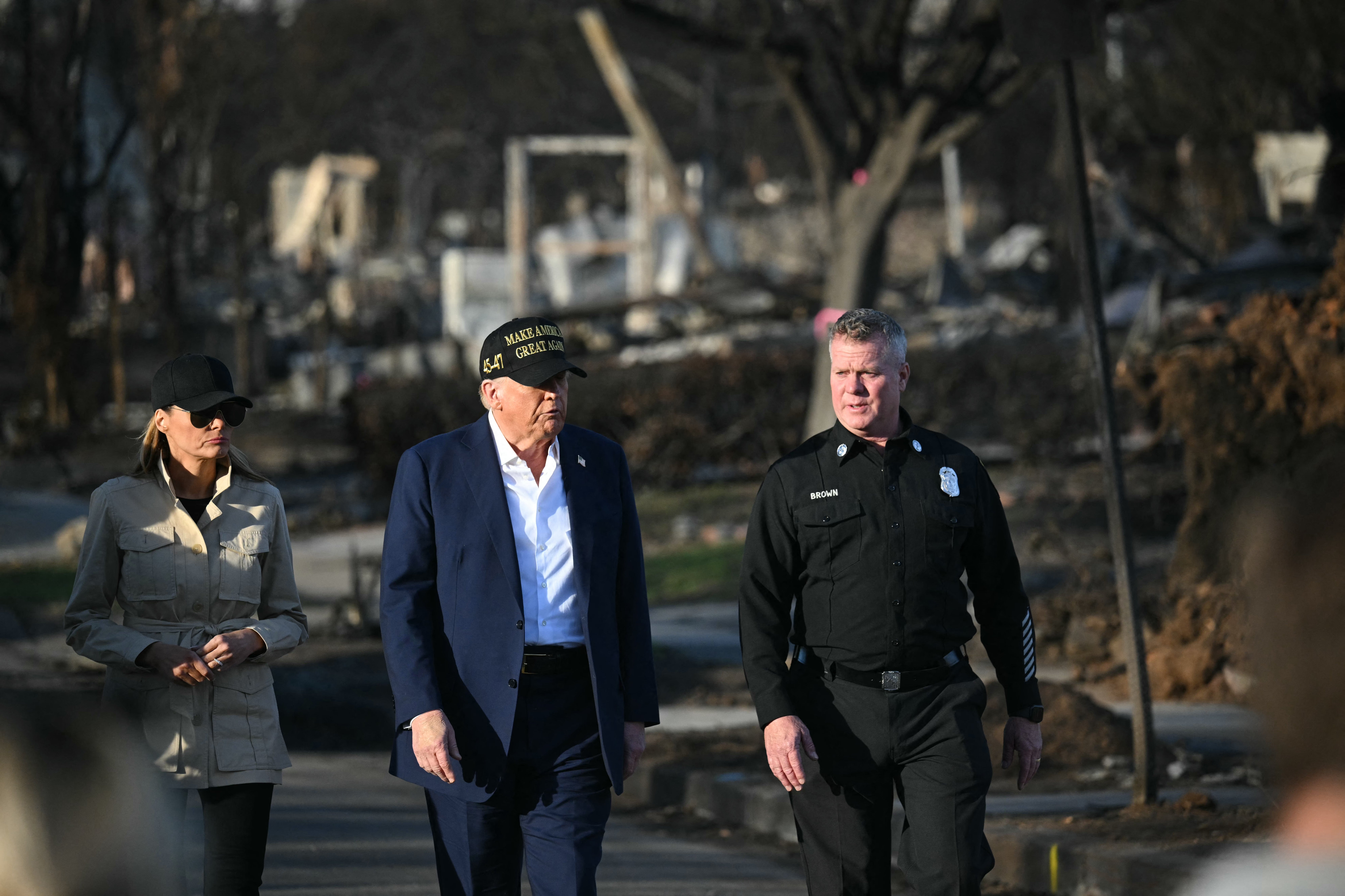Trump je prolazio kroz susjedstvo koje je s prvom damom spasila vatra Palisades