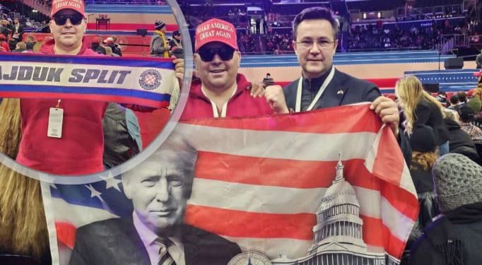 HAJDUKOV ŠAL NA TRUMPOVOJ INAUGURACIJI Komar za Dalmaciju Danas: “Nema dalje. HŽV”