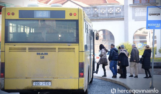 JP MOSTAR BUS Besplatna vožnja gradskim prijevozom u Mostaru