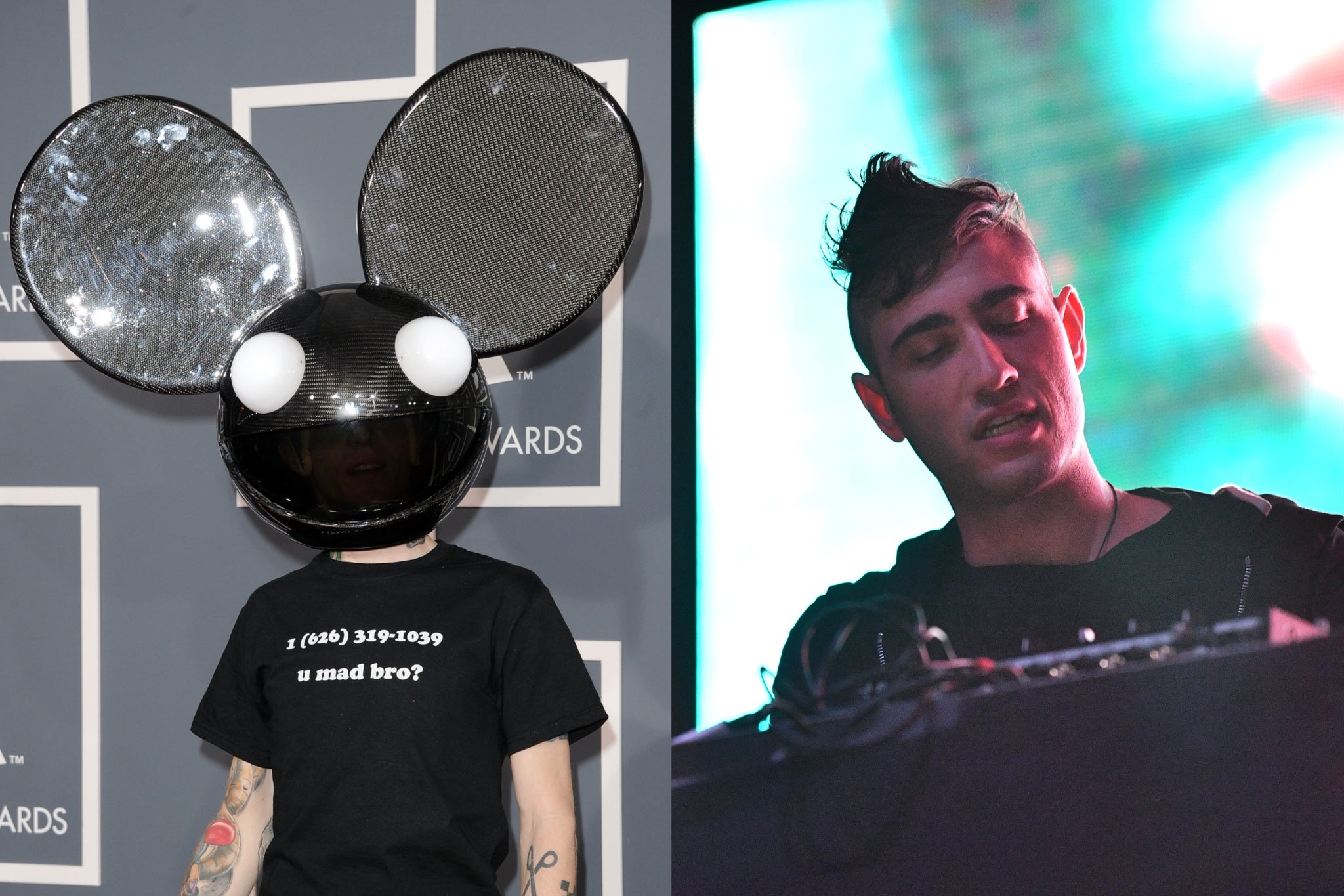 Deadmau5 (lijevo) i 3lau (desno) su popularni DJ -i. Deadmau5 je zabio svog kolege glazbenika zbog sviranja na jednoj od Innaguralnih lopti Donalda Trumpa