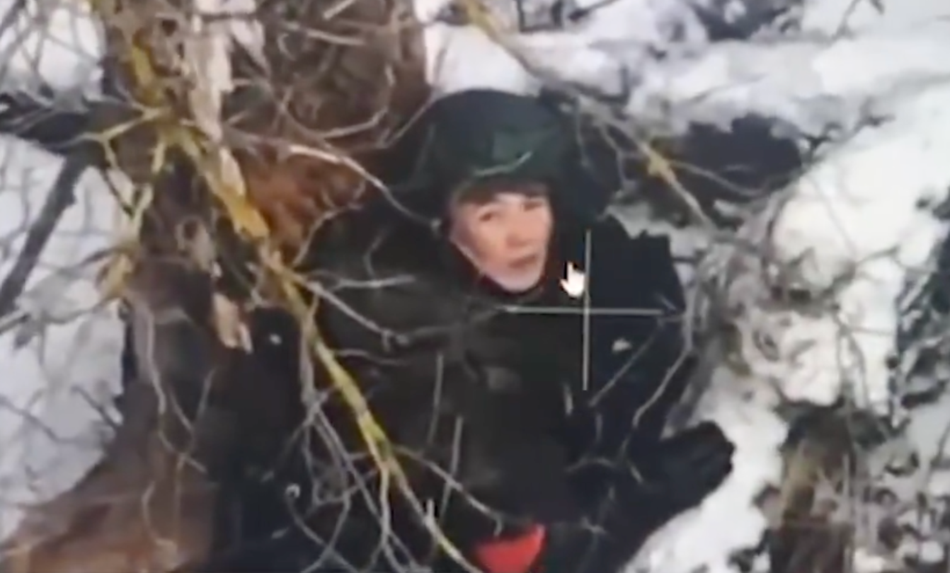 A North Korean soldier fighting for Russia, according to a video shared by Zelensky in January 2025