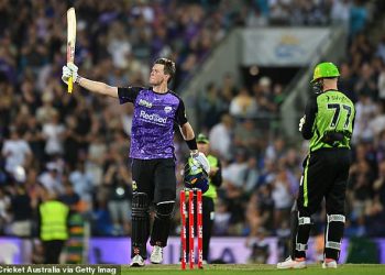 Obožavatelji kriketa gube razum zbog ‘neustrašivog’ Mitchella Owena koji ruši rekorde Big Bash završnih izmjena dok mlada zvijezda vodi Hobart Hurricanes do njihovog prvog naslova