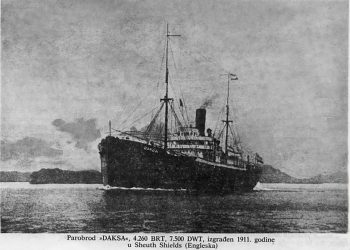 Prošlo je 95 godina od tragedije dubrovačkog parnog broda “Daksa”