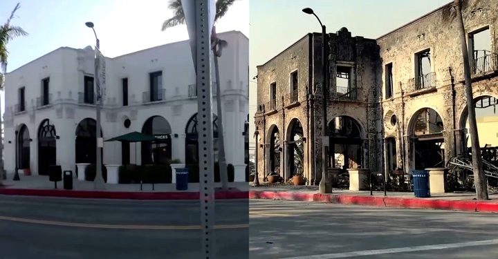 Rekreacija pješačke ture LA-a pokazuje užasavajuću razliku nakon požara | Vijesti