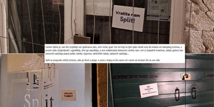 Tko su “posljednji Mohikanci” čije su poruke preplavile centar Splita? ‘Prepustio se stihiji turizma, ubio je život u jezgri’