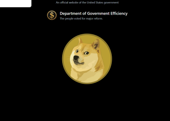 US DOGE Sports Dogecoin Logo nakon objave na Trumpovoj inauguraciji