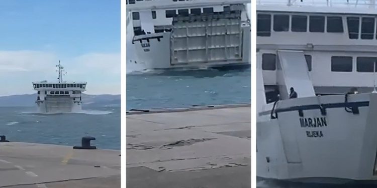 VIDEO Dramatičan prizor na dalmatinskom otoku. Trajekt jedva pristao u luku, bila je to teška borba s olujnim valovima: Pogledajte snimku