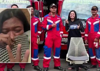 Vatrogasci spašavaju Indonežanku nakon što se prsten u nosu zaglavio u stolcu