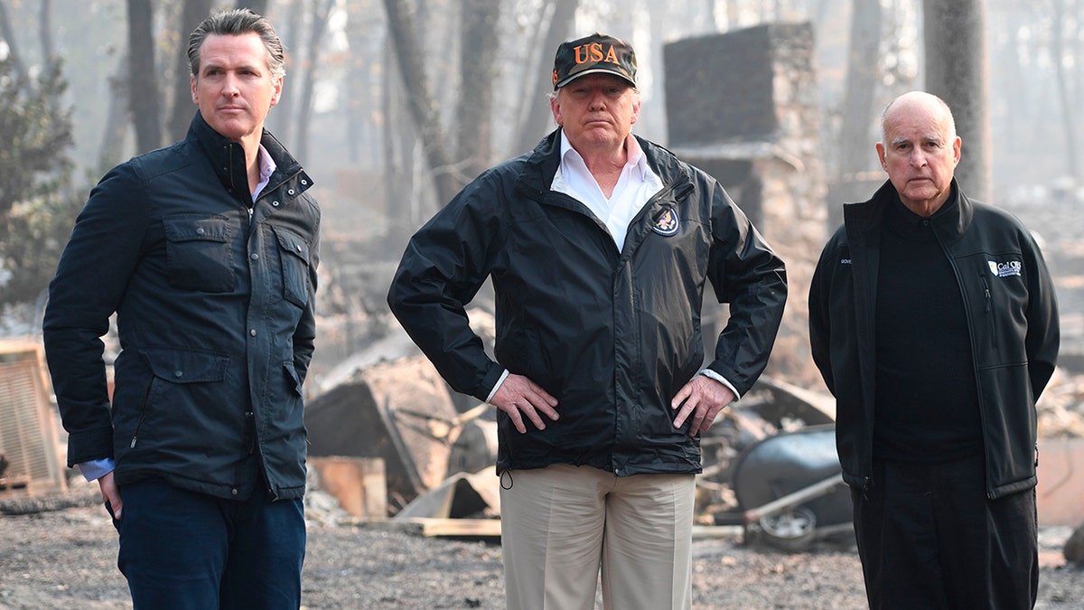 Gavin Newsom, Donald Trump i Jerry Brown