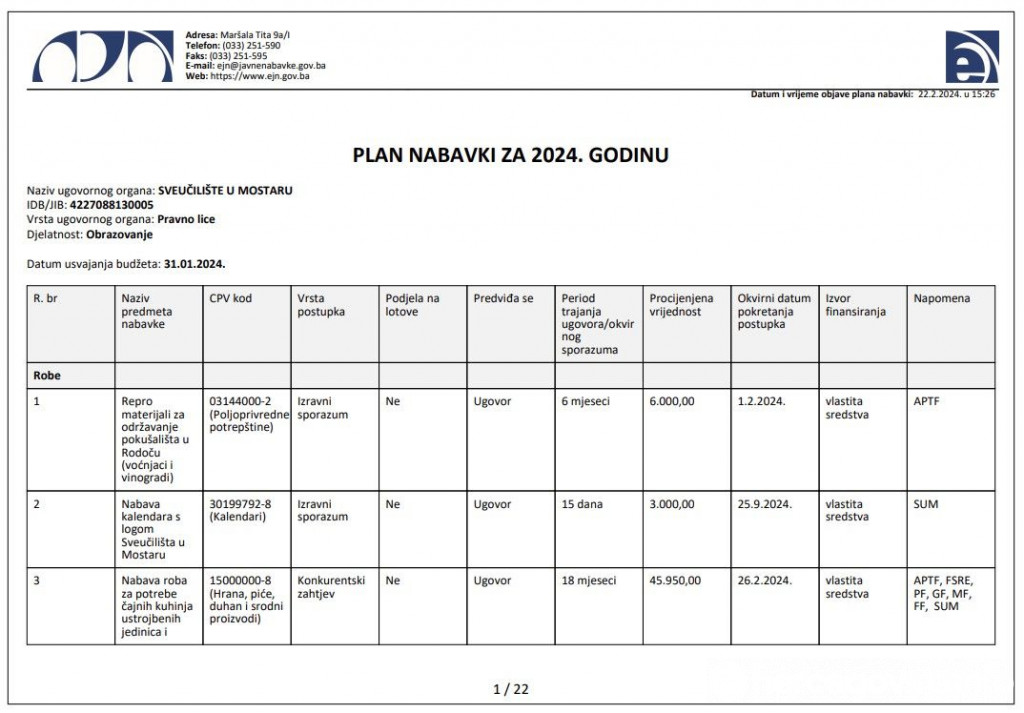 Franjo Takač, javne nabavke na mostarskom Sveučilištu