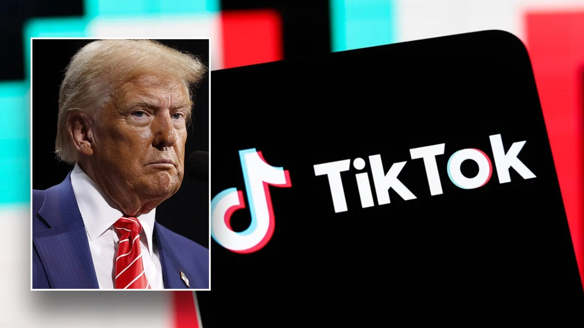 umetak: Trump; glavna slika: TikTok logo