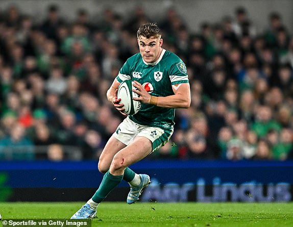 Dublin , Ireland - 8 November 2024; Garry Ringrose of Ireland during the Autumn Nations Series match between Ireland and New Zealand at the Aviva Stadium in Dublin. (Photo By Sam Barnes/Sportsfile via Getty Images)