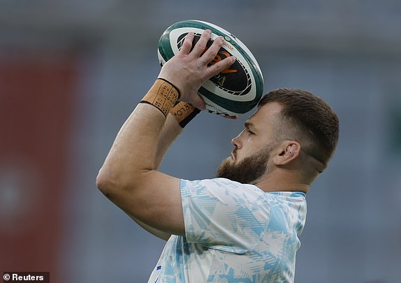 Rugby Union - Six Nations Championship - Ireland v England - Aviva Stadium, Dublin, Ireland - February 1, 2025 England's Luke Cowan-Dickie during the warm up before the match REUTERS/Clodagh Kilcoyne