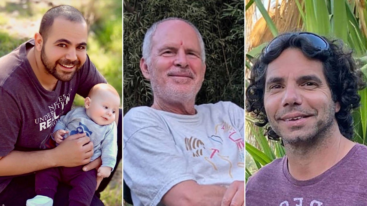 Slijeva na desno: Yarden Bibas, Keith Siegel, Ofer Kalderon