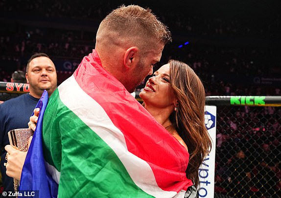 SYDNEY, AUSTRALIA - FEBRUARY 09: Dricus Du Plessis of South Africa reacts after a unanimous-decision victory against Sean Strickland in the UFC middleweight championship fight during the UFC 312 event at Qudos Bank Arena on February 09, 2025 in Sydney, Australia.  (Photo by Jeff Bottari/Zuffa LLC)