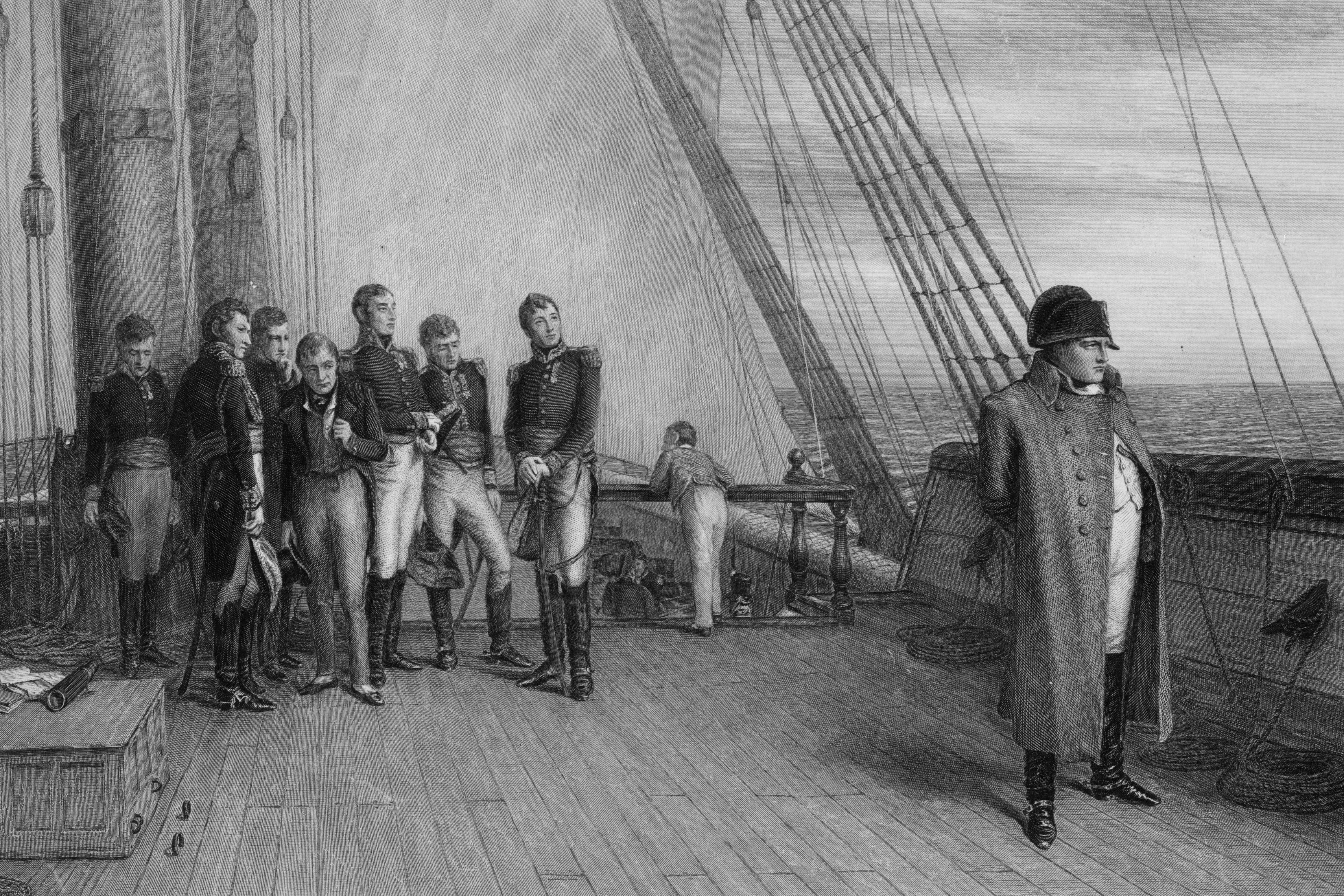 Napoleon Bonaparte ide u egzil posljednji put na brodu HMS BELEROPHON 1815. godine.
