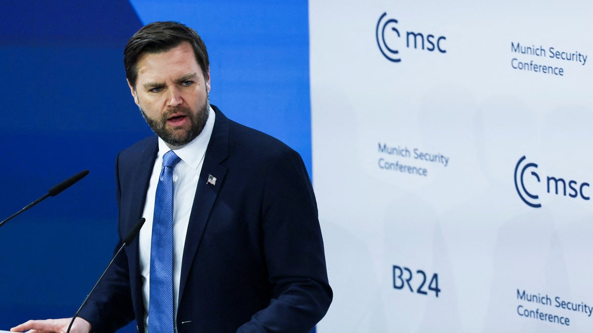 Potpredsjednik JD Vance održava govor na Münchenskoj konferenciji o sigurnosti (MSC) u Münchenu u Njemačkoj 14. veljače 2025. Reuters/Leah Millis