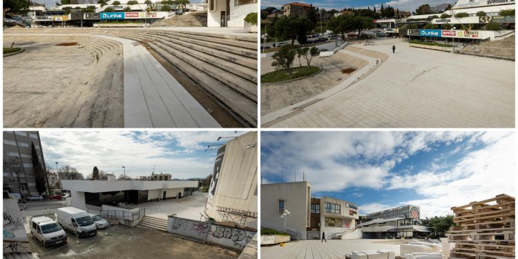 Slobodna Dalmacija – Bliži se kraju uređenje platoa prvog šoping centra bivše Jugoslavije u splitskom kvartu. Dio je već gotov, bacite oko…