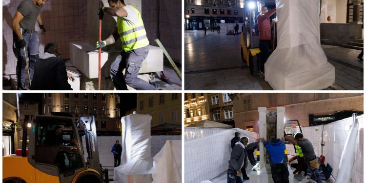 Slobodna Dalmacija – Štandarac večeras odvezen s Pjace, Ivošević likuje, Getani negoduju: ‘Bravo, Bojane! S 8 tona ste upravo probili šahtu!’