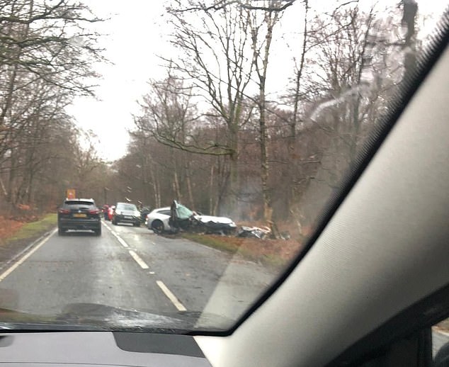 Pojavio se još jedna slika koja prikazuje razbijeno vozilo zvijezde Premier lige u Epping Forest