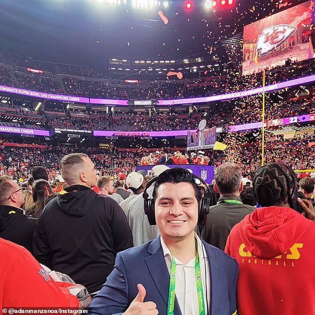 Manzano (seen this week in New Orleans) was described by his employers as a 'rising star'