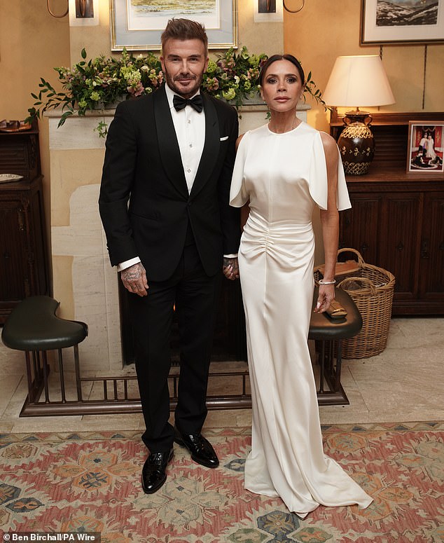 Ona i David bili su iznenađeni gosti među nizom slavnih osoba u Highgroveu, kraljevom privatnom domu u Gloucestershireu, kako bi promovirali anglo-talijanske odnose