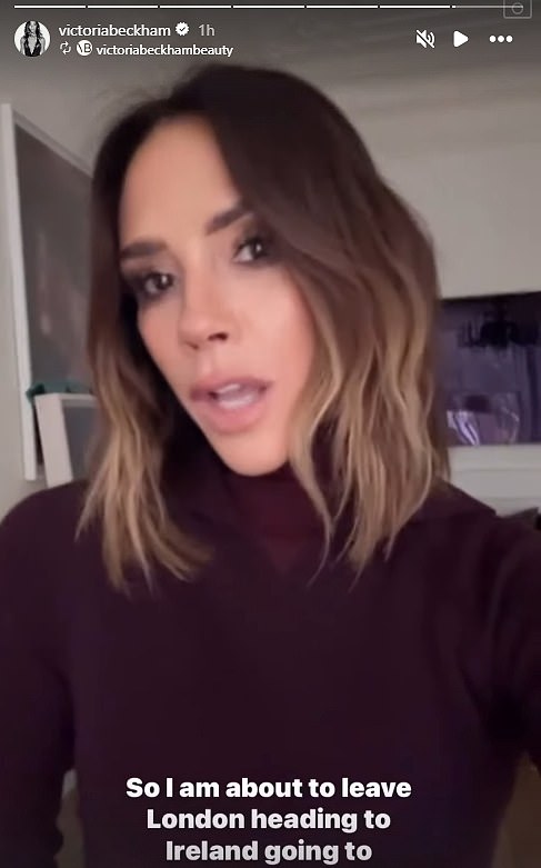 Prelazeći na njezinu priču na društvenim mrežama, Spice Girl (50) pružio je obožavateljima ažuriranje uoči putovanja u Irsku istog dana