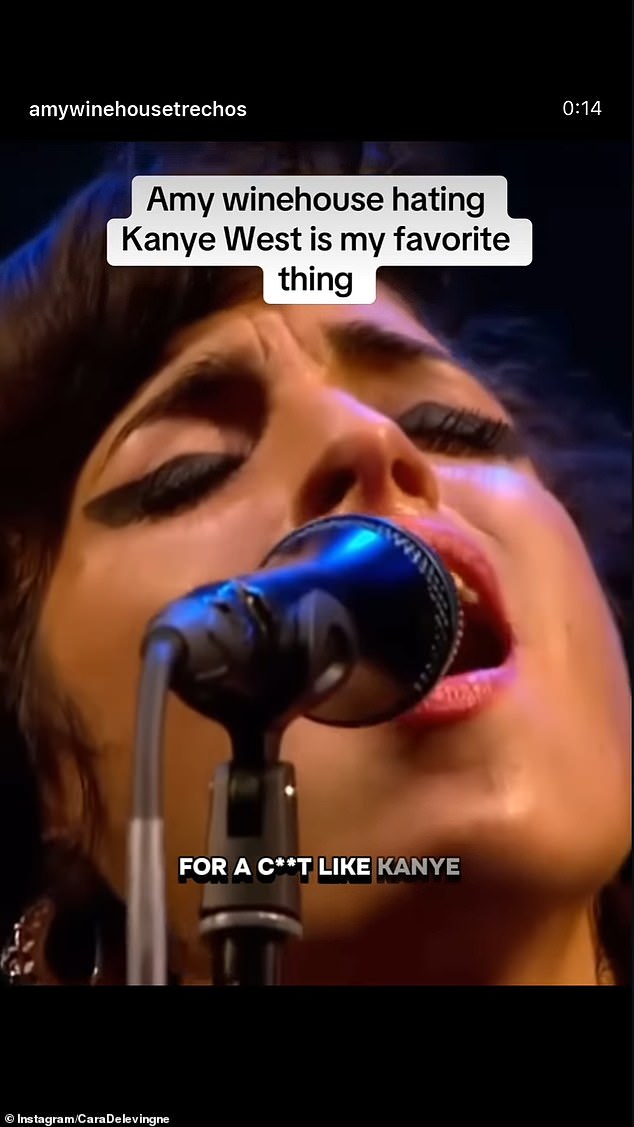 Djevojka s naslovnice Vogue u četvrtak je zasjenila glazbenika, jer je ponovno podijelila isječak kasne glazbene legende Amy Winehouse koja je na njenom koncertu raspršila Kanye