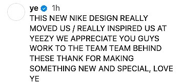 Dijeleći slike novog Nike Shoe -a i njegovog vlastitog dizajna Yeezy 700, Kanye je sarkastično predložio da su napravili nešto 