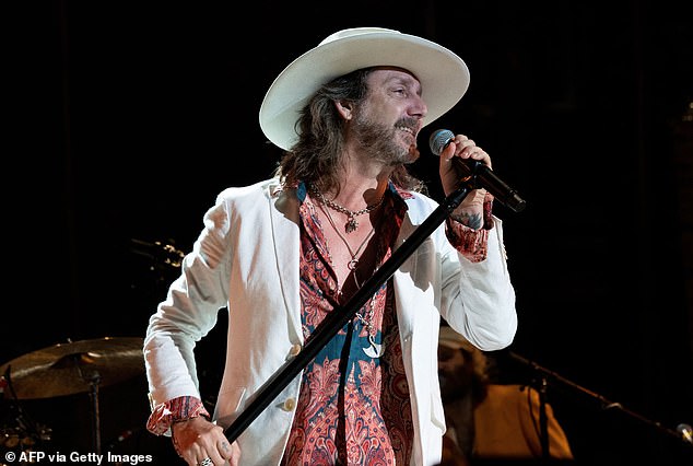 Glumica dijeli svog najstarijeg sina, Ryder, 21, s bivšim suprugom i glavnom pjevačicom The Black Crowes Chris Robinson (na slici u Austinu 2021.)