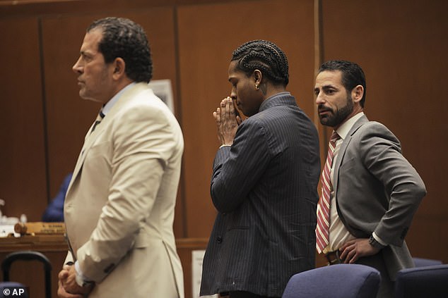 AP AP Rocky viđen je kako se moli prije nego što je u utorak očišćen u slučaju krivičnog djela