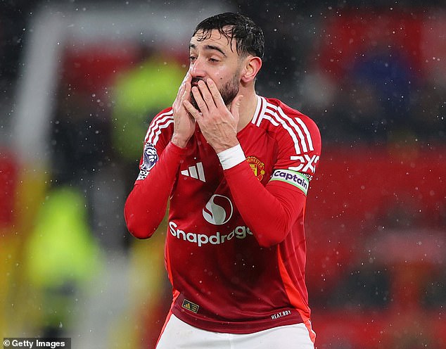 Man United skipper Bruno Fernandes' leadership has been questioned a number of times