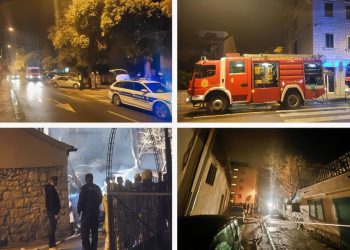 FOTO I VIDEO Drama i sirene u Radunici. Vatrena buktinja zahvatila kuću, žurne službe su na terenu