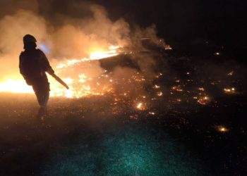 FOTO Vatrogasci kod Lištana spriječili širenje vatre na stambene objekte i benzinsku postaju