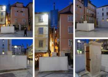 FOTOGALERIJA Počelo uklanjanje štandarca s Pjace!