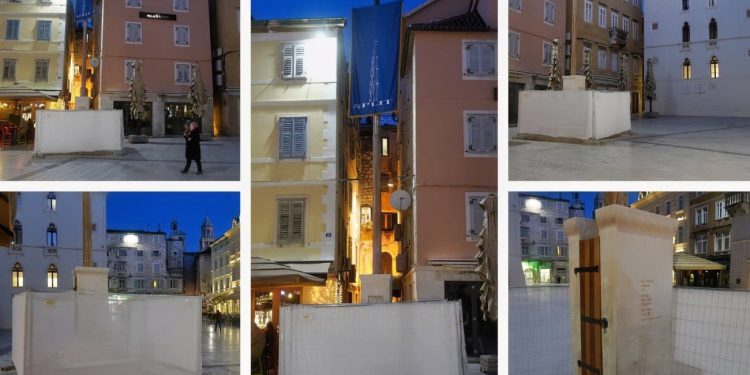 FOTOGALERIJA Počelo uklanjanje štandarca s Pjace!