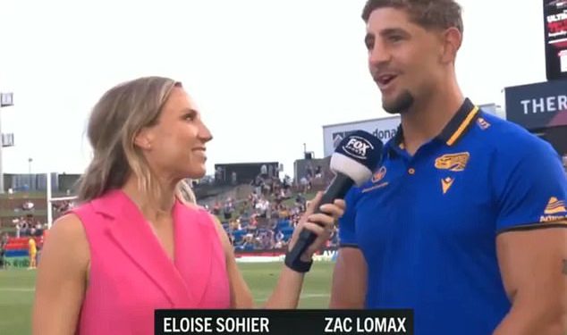 Fanovi navijača podijeljeni preko šokantnog čina koji je uključivao NRL zvijezdu Zac Lomax koji se dogodio tijekom televizijskog križa uživo