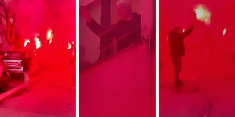 GORE SPLITSKE SKALICE Baklje i fešta kod stana legendarnog igrača Hajduka, pogledajte ove prizore