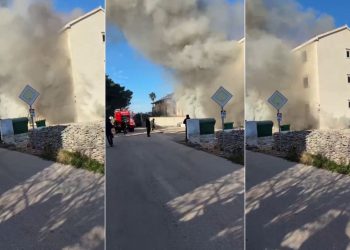 Gorilo u Supetru, na teren pohrlili vatrogasci