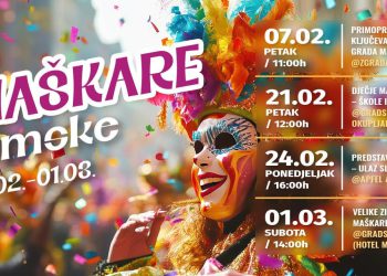 Maškare preuzimaju vlast u Makarskoj: Povijesno primirje ispred zgrade Grada