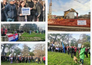 Ne uništavajte Zadar”, “Kako vas nije sram?” “Jude”, “Zločinci”, “Prokleti kapital i HDZ