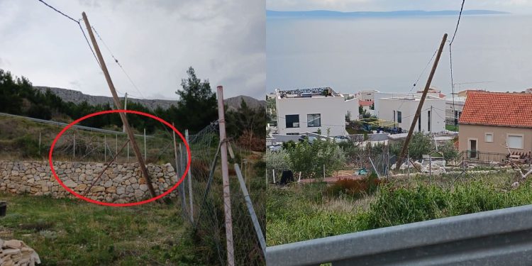 Opasna situacija u Podstrani: ‘Pomozite prije nego što netko nastrada ili se izazove požar uslijed pada kabela’