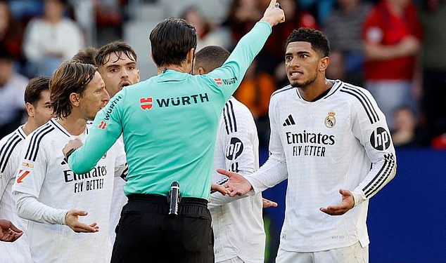Real Madrid sastaje se s refsovim šefovima i optužuje ih za pristranost ‘dok razmatraju napuštanje Lalige preko Jude Bellingham Red Card Row’